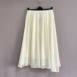 美单mx*大码女装松紧高腰天丝半身裙长裙high rise tencel Skirt