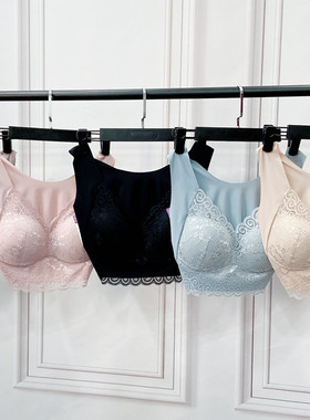 日单大码女装蕾丝文胸美背胸罩背心内衣200斤plus size bra