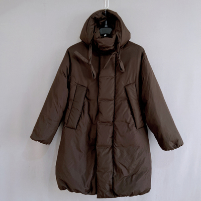 外单大码女装秋冬连帽羽绒服长款加厚外套hooded down jacket