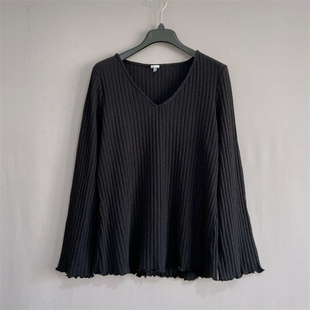 V领毛衣打底衫 针织衫 出口单m秋冬季 knit 女装 Neck Sweater 大码