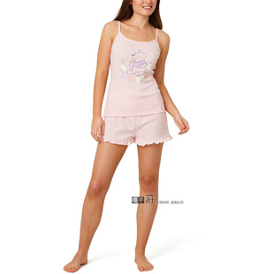 tank&Shorts 澳单大码 睡衣两件套Sleep 棉质吊带T恤短裤 set 女装