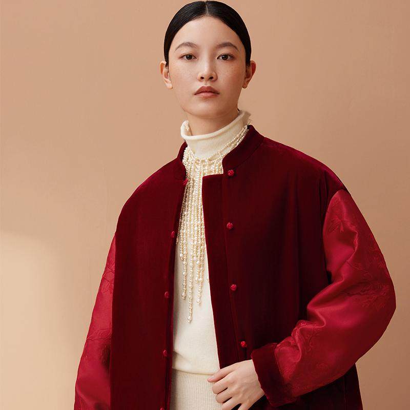 如意连云【泽晔】真丝丝绒丝毛绣花夹棉外套女新中式国风盘扣棉服,女装/女士精品,棉衣/棉服,淘宝优惠券,粉丝福利购,淘宝优惠卷