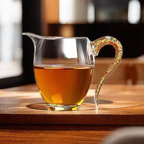 金箔鹰嘴水晶玻璃公道杯