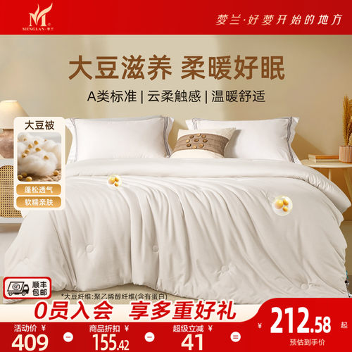 梦兰家纺大豆春秋被A类加厚冬被