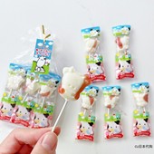 日本草莓牛奶棒棒糖果儿童宝宝零食生日节礼物6支 不是很甜