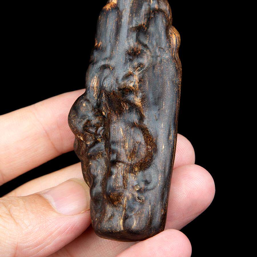 天然保真 文莱瘤疤沉水沉香吊坠惠安原材把件达拉干挂件文玩摆件