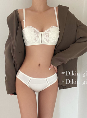兔耳朵内衣女超薄款软钢圈蕾丝胸罩舒适透气夏天法式性感文胸套装