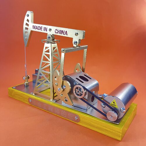 不锈钢电动抽油机模型磕头机摆件