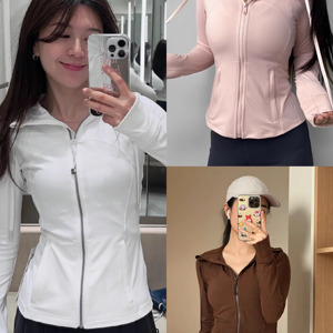 Define瑜伽服女士运动修身夹克lulu同款连帽开衫防晒衣外套上衣