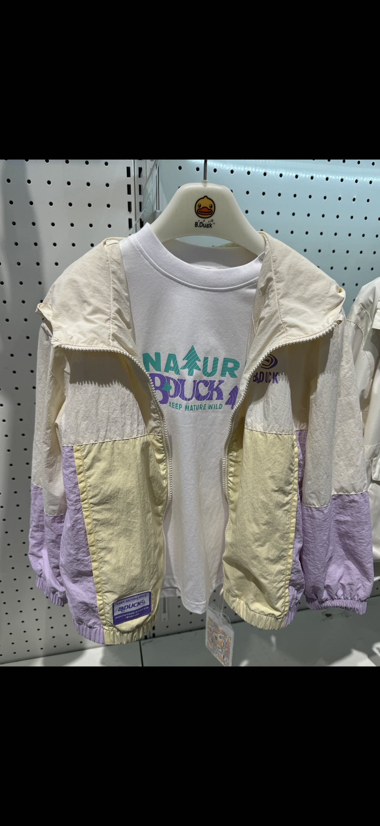 小黄鸭春秋儿童连帽上衣男女大童装薄外套1611602夹克休闲防晒服