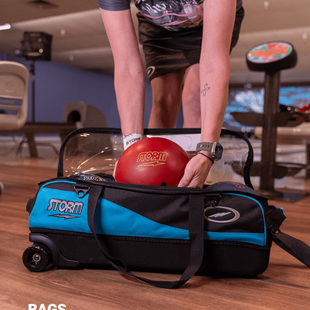小轮三球袋 BALL TRAVEL PRO STORM品牌25年新款 TOTE 保龄球拖式