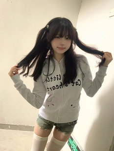 梨屋PEARHOUSE 原创 小猫的心 猫耳连帽卫衣外套半裙亚文化套装棉