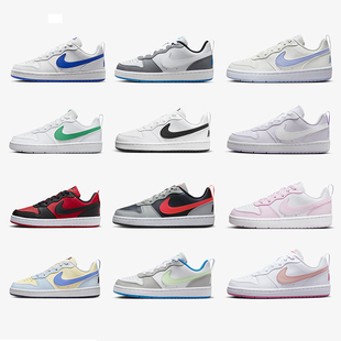 Borough Low 黑白粉女子GS童经典 Nike DV5456 Court 板鞋 103 耐克