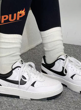 Nike Gamma Force银黑白空军耐克厚底增高低帮复古板鞋HQ1674-001