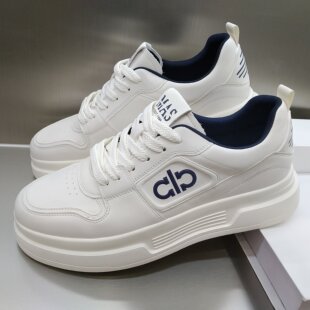 夏发真皮男鞋2026新款春季小白鞋厚底板鞋休闲鞋男士软底运动皮鞋