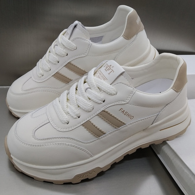 夏发真皮女鞋小白鞋运动休闲板鞋