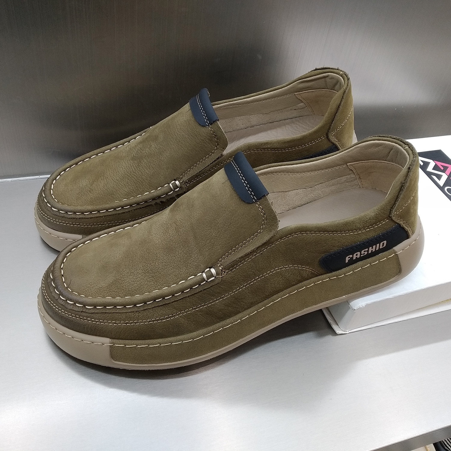 夏发男鞋真皮商务休闲皮鞋乐福鞋