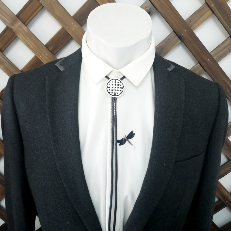 波洛领带男BOLO TIE凯尔特镀纯银西服三件套配饰2024年会痞帅领绳