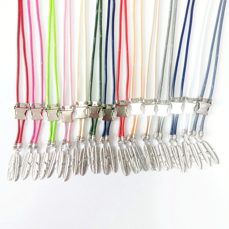 波洛领带配件项链4mm手工编织男女diy挂绳玉佛头吊坠彩色蜡绳金属