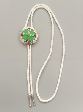 BOLO TIE男生领带网红拍照四片绿色叶子衬衫卫衣韩版挂饰长袖配饰