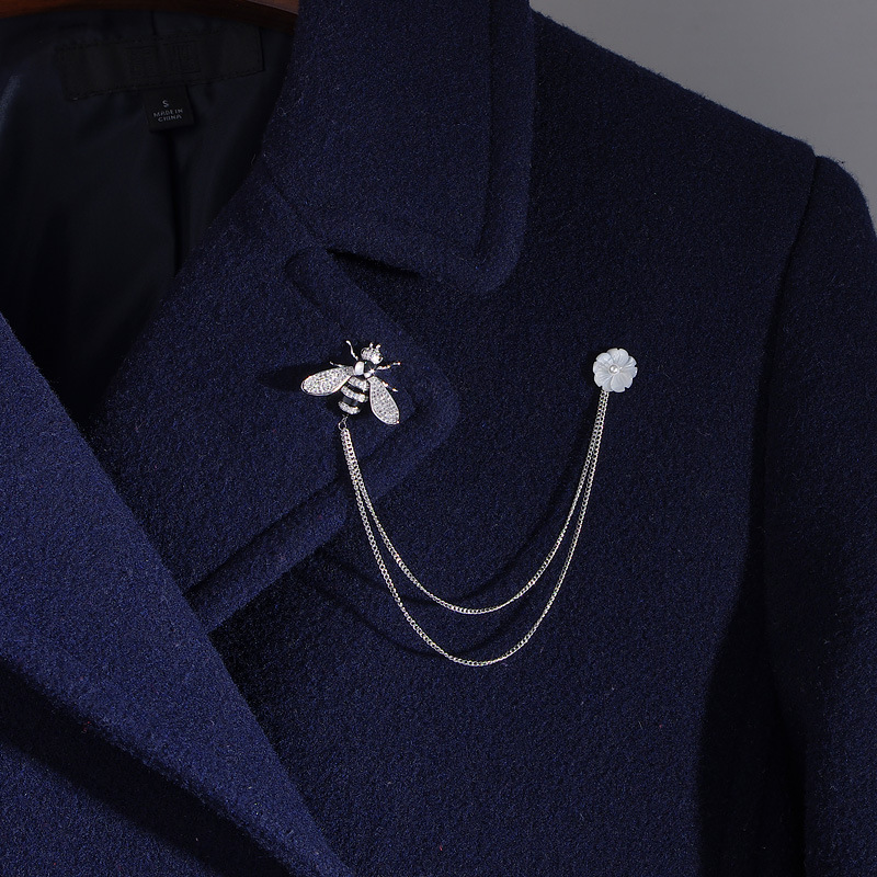 蜜蜂胸针ins潮韩国链条衬衫西装