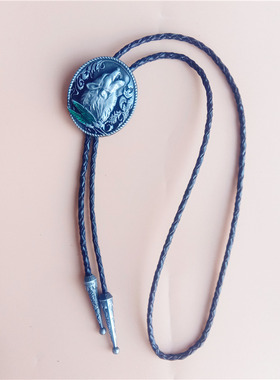 BOLO TIE男生领带绿色日韩版潮牌树影月下狼图腾波洛个性衬衫配饰