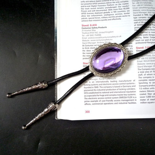 花纹西部牛仔卡扣时尚风领带