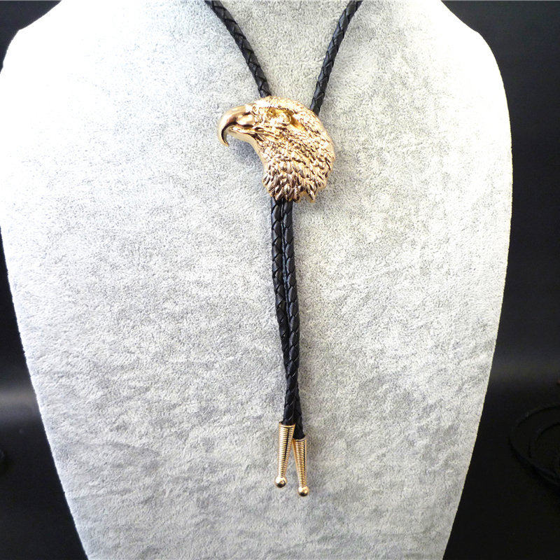 商务镀金波洛领带男女西服工作服装配饰品休闲牛仔衣服真牛皮领绳