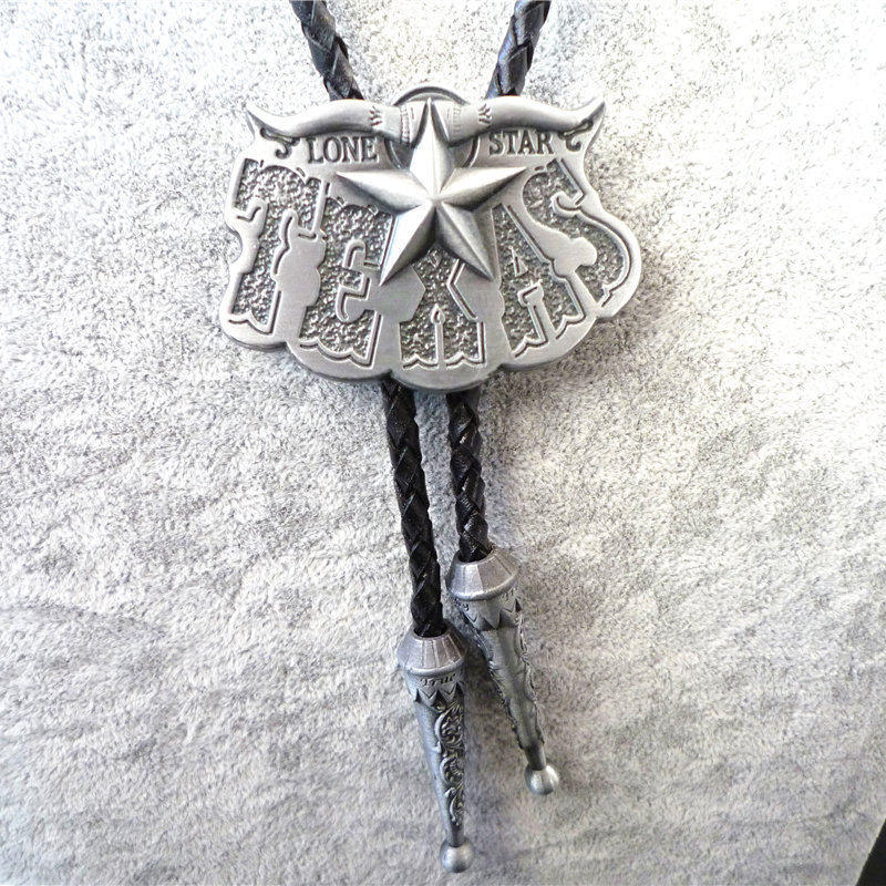 波洛领带男女士卫衣t恤休闲配饰品美国西部bolo tie真牛皮领绳