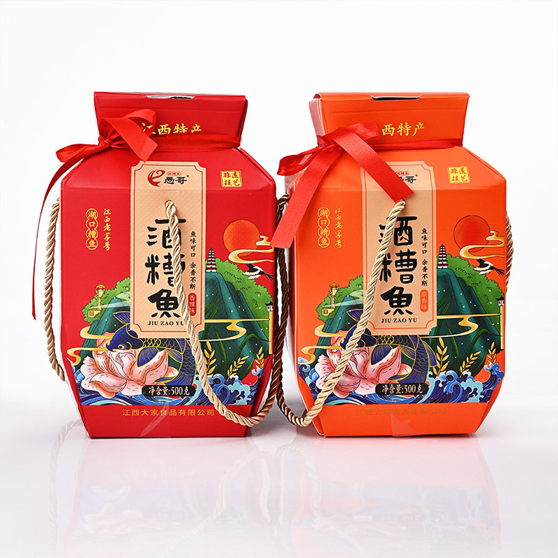 愚哥酒糟鱼即食零食原味香辣500克下饭菜罐装醉鱼块江西九江特产