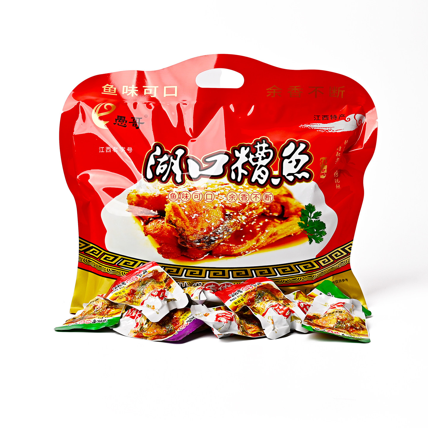 江西九江庐山特产愚哥酒糟鱼即食休闲零食什锦260g袋装香辣小鱼仔