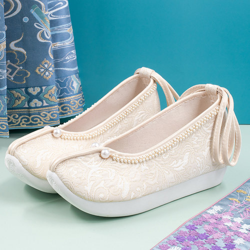 原创风串珠明制登云履汉服鞋子