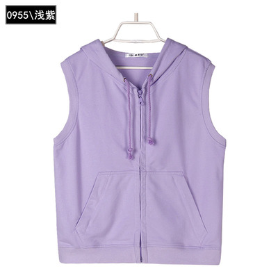 都来穿拉链休闲常规连帽抽绳马甲