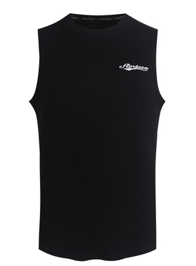 大师兄弹力透气速干棒球字体运动背心Y6607黑色