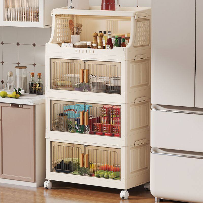 45/50/60宽加厚免安装厨房收纳柜卧室储物柜家用卫生间折叠置物架,收纳整理,收纳柜,淘宝优惠券,粉丝福利购,淘宝优惠卷