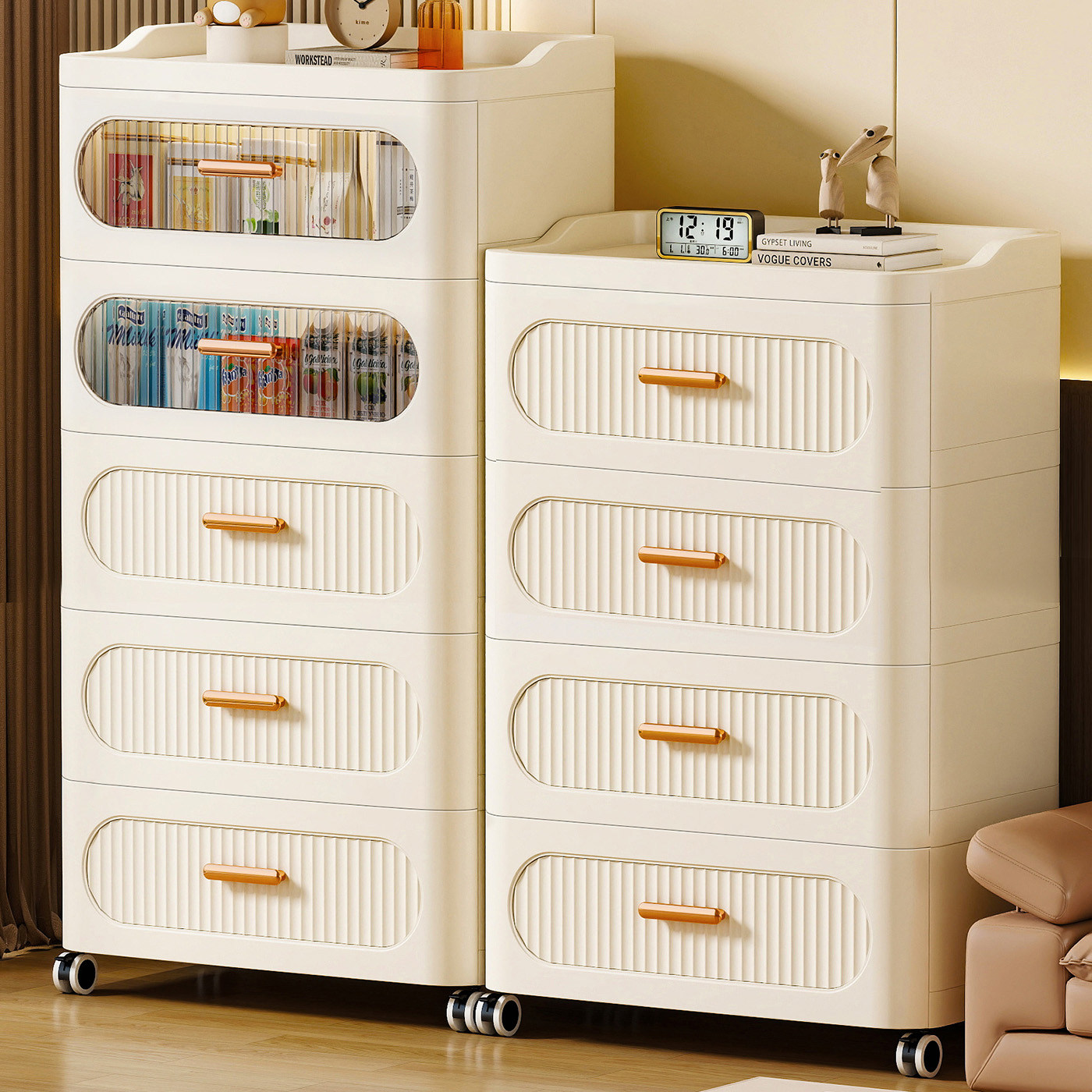 抽屉式塑料收纳箱多层储物柜衣物整理箱，券后68元