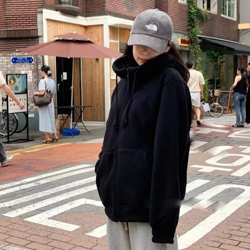 加绒加厚保暖卫衣暖和休闲中性