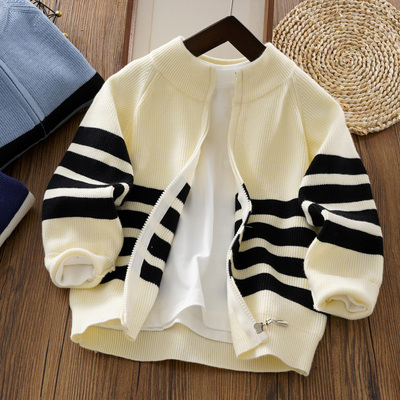 男童开衫毛衣针织衫拉链外套