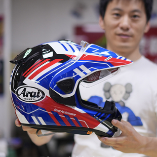 日本正品日版ARAI TOUR CROSSV 拉力5玻璃黑白色 越野拉力盔