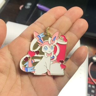 口袋妖怪现货日本神奇宝贝仙子伊布精灵口袋怪金属挂件一番赏G赏
