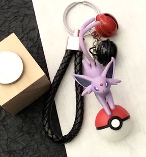 神奇宝贝宠物小精灵太阳精灵伊布精灵球铃铛挂件钥匙链