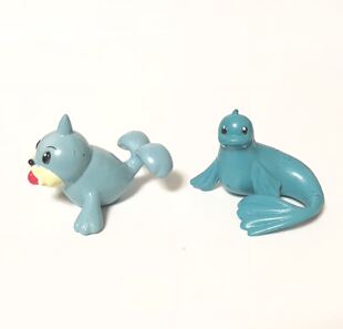 神奇宝贝宠物小精灵中号国产玩偶小海狮蓝色白海狮一对手办摆件