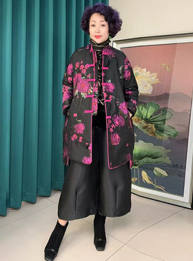 高品质！阔太太国风盘扣保暖棉服