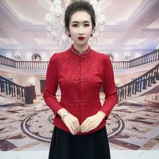 加绒旗袍衫2025冬季遮肉百搭中老年妈妈时尚减龄新中式开衫上衣女