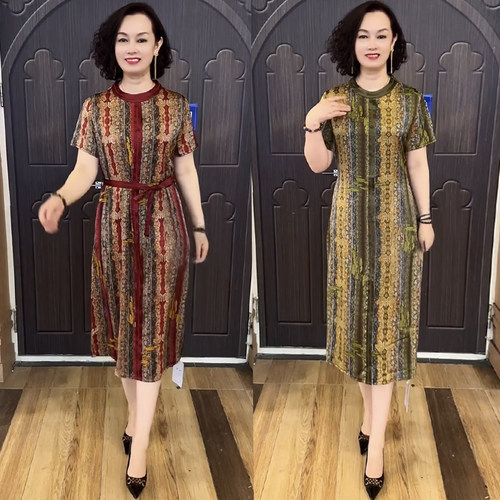 A字裙真丝显瘦连衣裙桑蚕丝长裙