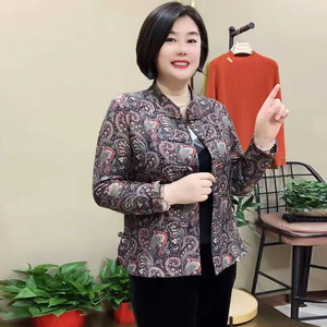 秋冬时尚加绒保暖中老年妈妈装大码宽松遮肉德绒显瘦上衣开衫外套