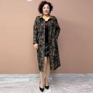 妈妈风衣中长款2025阔太太洋气时尚上衣中老年女春秋气质大码外套