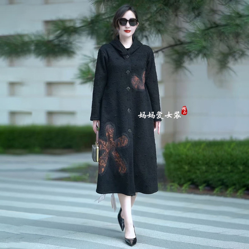 高品质!加绒加厚保暖风衣外套女
