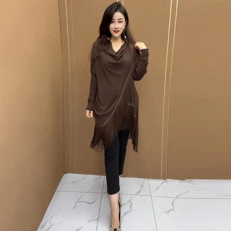百搭纯色开衫外披大码斗篷披肩女