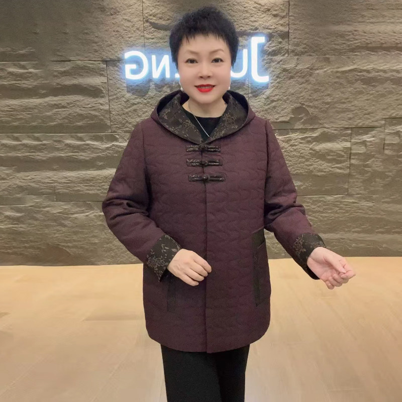 高品质!冬季新中式盘扣连帽棉服